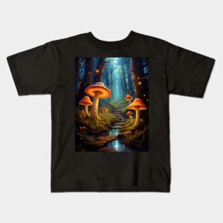 Magical Mushroom Enchanted Forest Kids T-Shirt